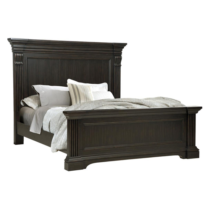 Pulaski Caldwell Queen Panel Bed in Dark Wood