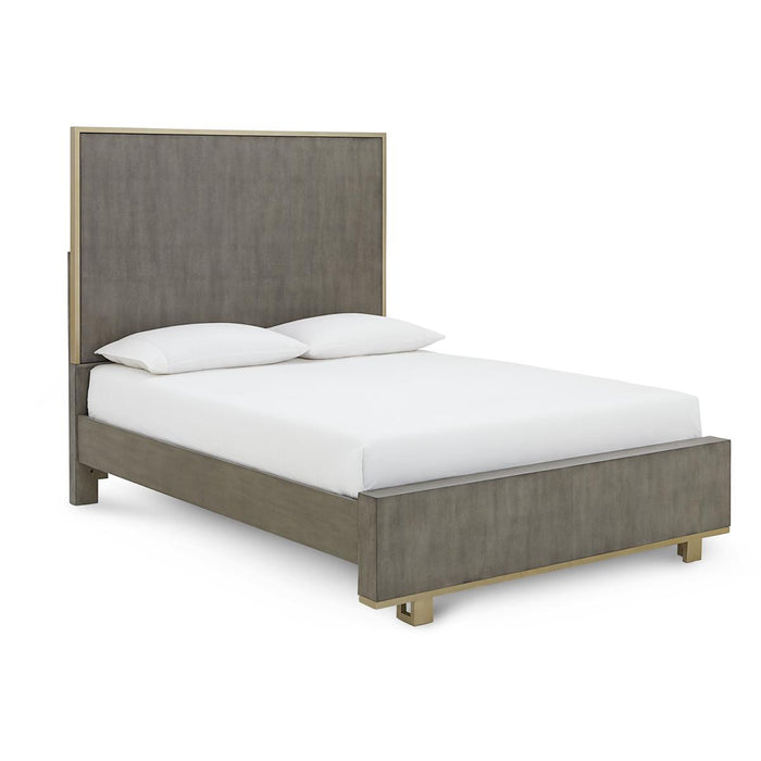 Pulaski Carmen Panel King Bed in Shagreen