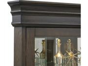 Pulaski Corner Curio in Oak Brown - Furniture City (CA)l