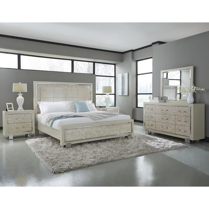 Pulaski Cydney Queen Upholstered Panel Bed in Painted