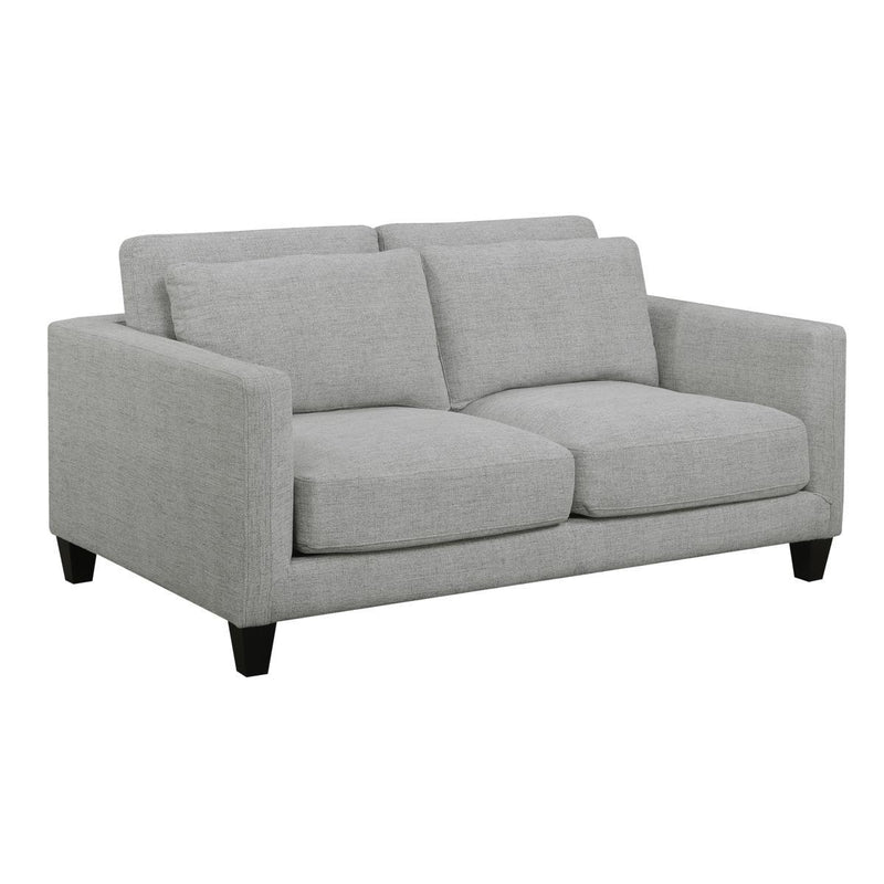 Pulaski D192 Double Cushion Loveseat in Light Gray - Furniture City (CA)l