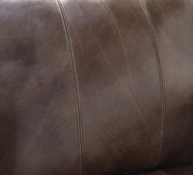 Pulaski Drake Leather Loveseat in Brown