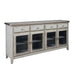 Pulaski Farmhouse Credenza with Wire Mesh Door Inserts in Soft Periwinkle Blue - Furniture City (CA)l