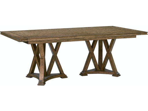 Pulaski Furniture Anthology Double Pedestal Dining Table in Medium Wood image
