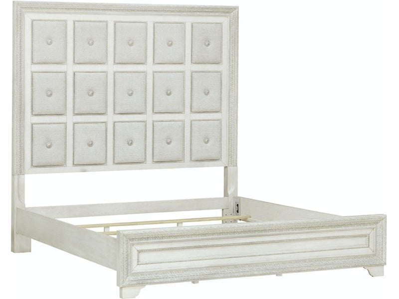 Pulaski Furniture Camila Queen Upholstered Bed in Light Wood