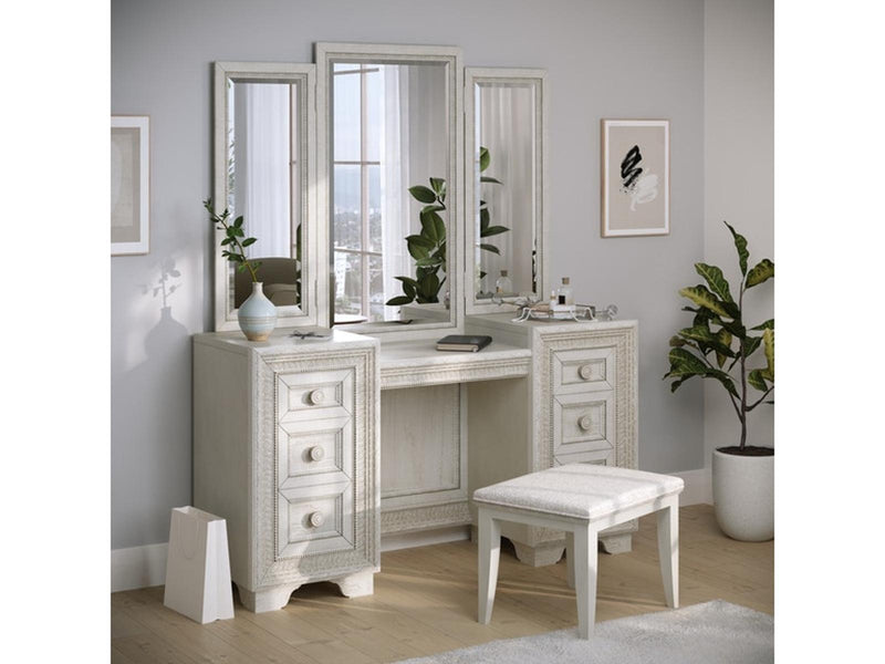 Pulaski Furniture Camila Vanity Mirror in Light Wood - Furniture City (CA)l