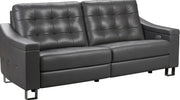 Pulaski Parker Leather Reclining Sofa in Supple Gray - Furniture City (CA)l