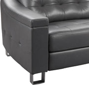 Pulaski Parker Leather Reclining Sofa in Supple Gray - Furniture City (CA)l