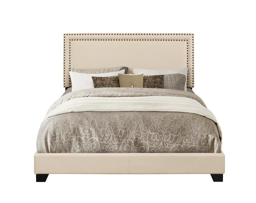 Pulaski King Upholstered Bed in Cream
