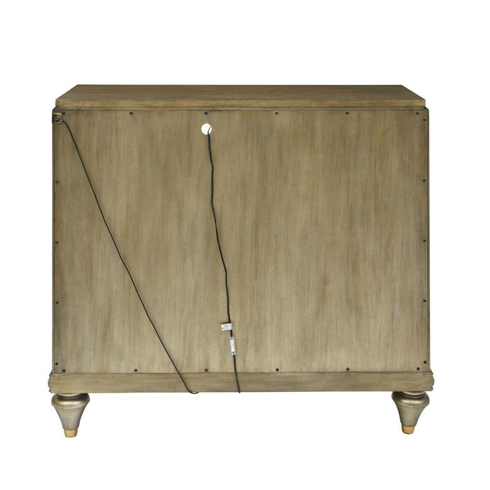 Pulaski Two Door Accent Chest with Pierced Gold Leaf Doors