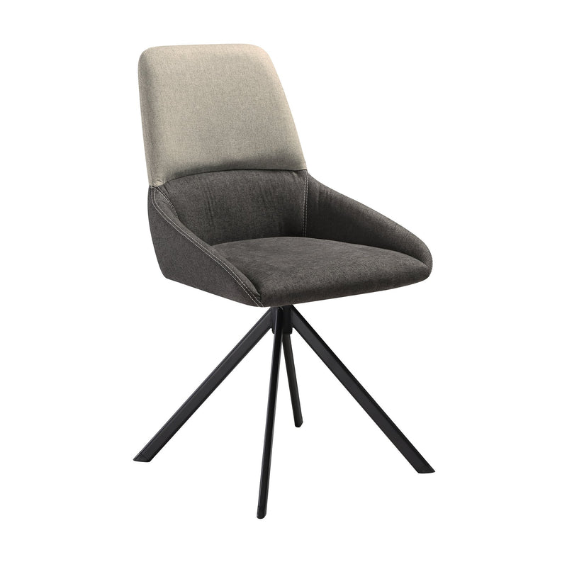 Alora Maverick 5 Piece Extendable Dining Set with Two-Tone Gray Fabric Chairs - Furniture City (CA)l