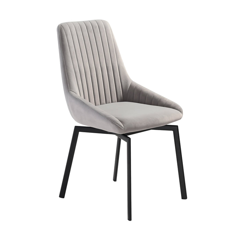 Alora Susie Extendable 5 Piece Dining Set with Gray Fabric Chairs - Furniture City (CA)l