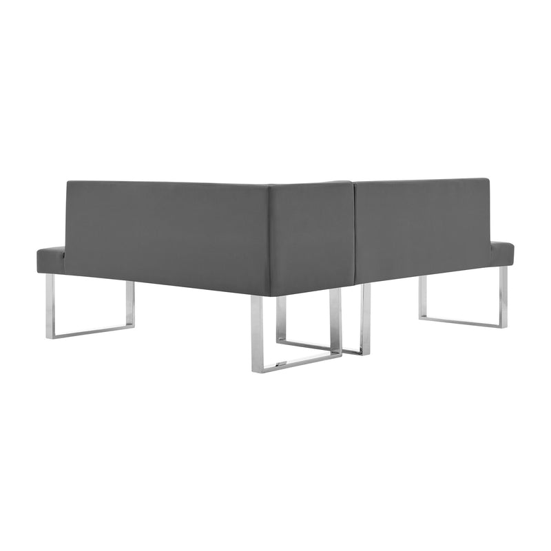 Zenith and Amanda 3 Piece Gray Rectangular Dining Set - Furniture City (CA)l