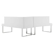 Amanda 3 Piece White Rectangular Dining Set - Furniture City (CA)l