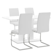 Amanda 5 Piece White Rectangular Dining Set - Furniture City (CA)l