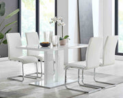Amanda 5 Piece White Rectangular Dining Set - Furniture City (CA)l