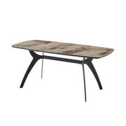 Andes and Lyon Gray Fabric 5 Piece Rectangular Dining Set - Furniture City (CA)l