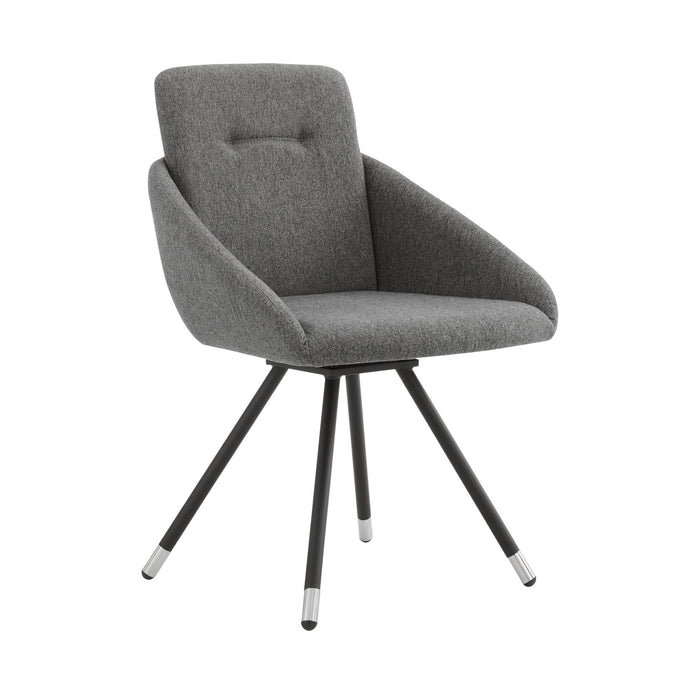 Andes and Granada Gray Fabric 7 Piece Rectangular Dining Set