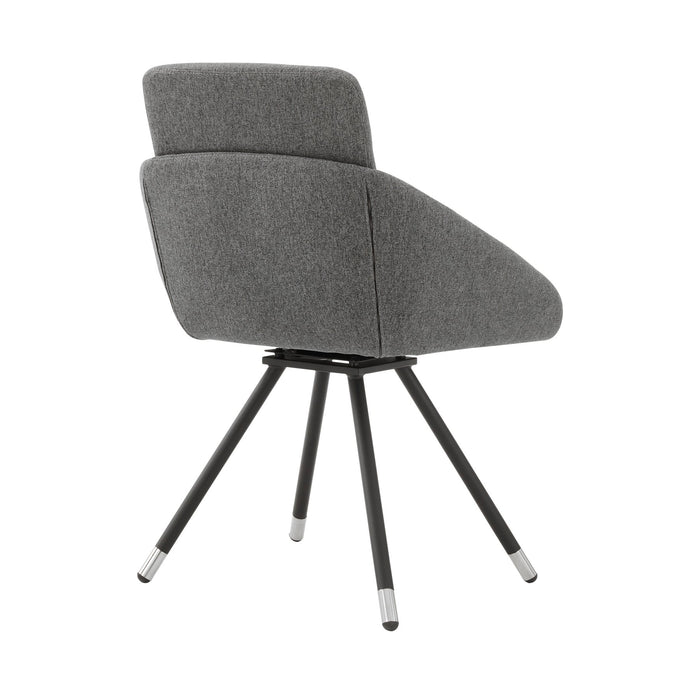 Andes and Granada Gray Fabric 7 Piece Rectangular Dining Set