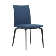 Andes and Lyon Blue Fabric 7 Piece Rectangular Dining Set - Furniture City (CA)l
