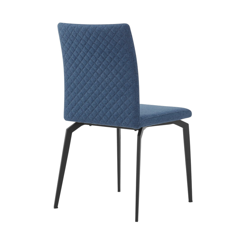 Andes and Lyon Blue Fabric 7 Piece Rectangular Dining Set - Furniture City (CA)l