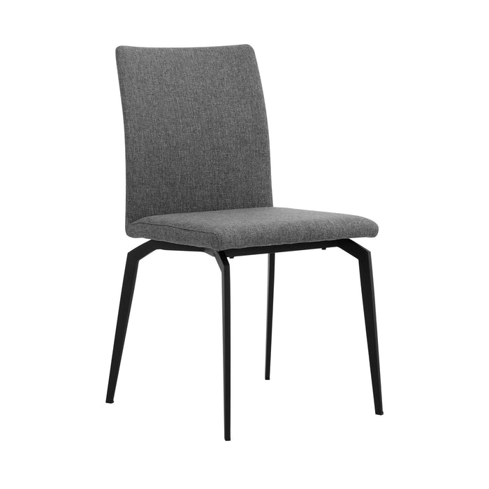 Andes and Lyon Gray Fabric 7 Piece Rectangular Dining Set