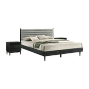Artemio King 3 Piece Wood Bedroom Set in Black Finish - Furniture City (CA)l