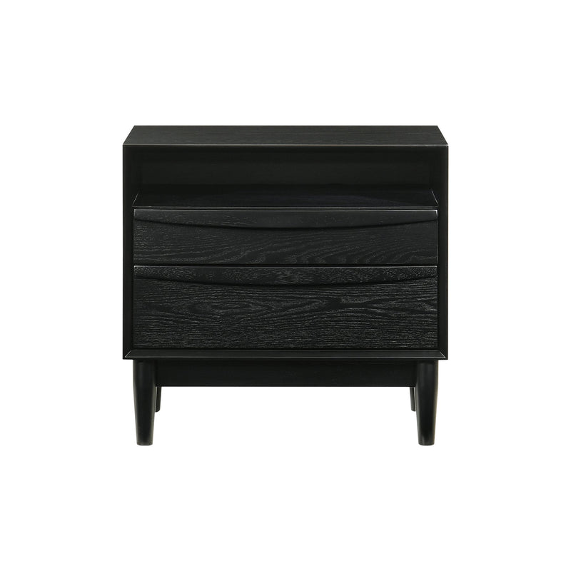 Artemio King 3 Piece Wood Bedroom Set in Black Finish - Furniture City (CA)l