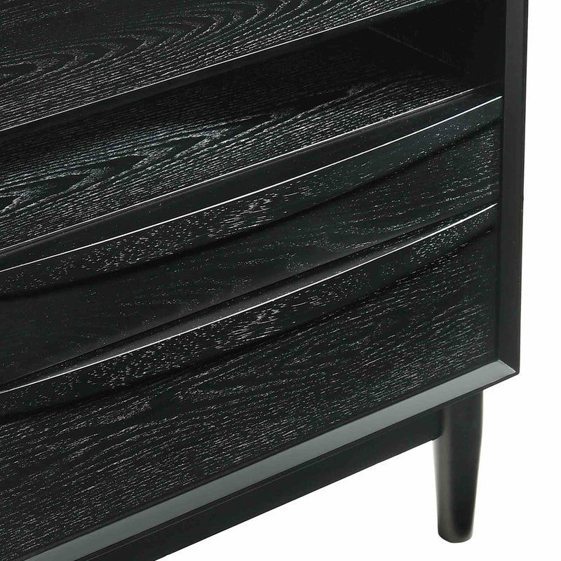 Artemio King 4 Piece Wood Bedroom Set in Black Finish - Furniture City (CA)l
