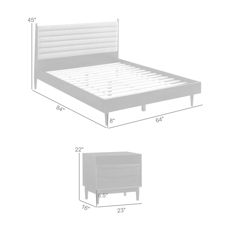 Artemio Queen 3 Piece Wood Bedroom Set in Black Finish - Furniture City (CA)l