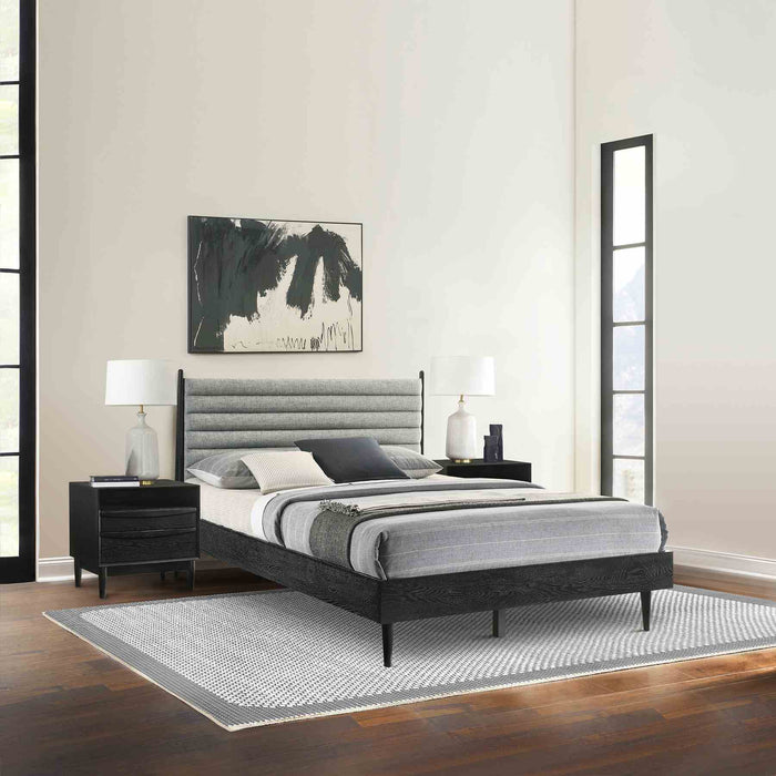 Artemio Queen 3 Piece Wood Bedroom Set in Black Finish
