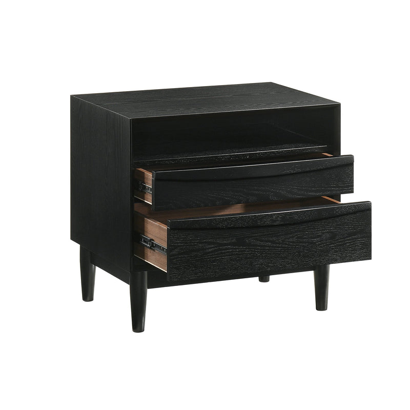 Artemio Queen 3 Piece Wood Bedroom Set in Black Finish - Furniture City (CA)l