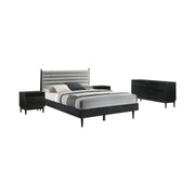 Artemio Queen 4 Piece Wood Bedroom Set in Black Finish - Furniture City (CA)l