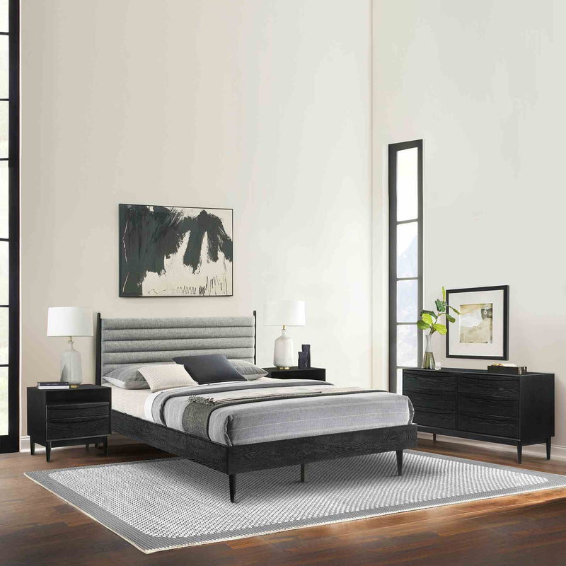 Artemio Queen 4 Piece Wood Bedroom Set in Black Finish - Furniture City (CA)l