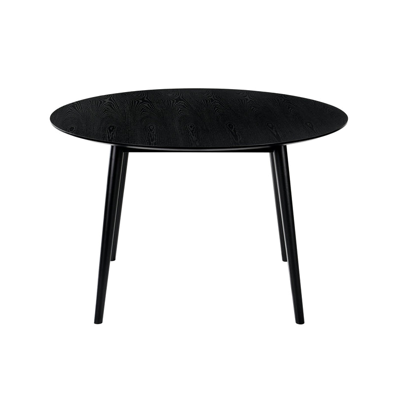 Arcadia and Azalea 48" Round Gray and Black Wood 5 Piece Dining Set - Furniture City (CA)l