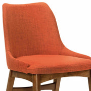 Arcadia and Azalea 48" Round Orange and Walnut Wood 5 Piece Dining Set - Furniture City (CA)l