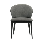 Arcadia and Juno 42" Round Charcoal and Black Wood 5 Piece Dining Set - Furniture City (CA)l