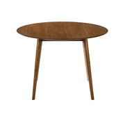 Arcadia and Juno 42" Round Orange and Walnut Wood 5 Piece Dining Set - Furniture City (CA)l