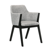 Arcadia and Renzo 42" Round Gray and Black Wood 5 Piece Dining Set - Furniture City (CA)l