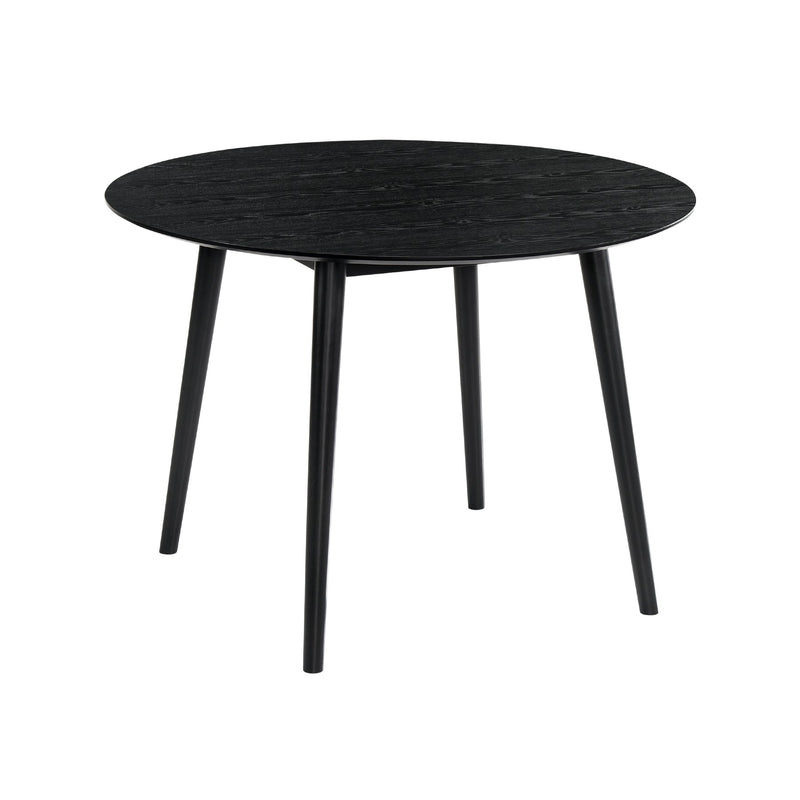 Arcadia and Renzo 42" Round Gray and Black Wood 5 Piece Dining Set - Furniture City (CA)l