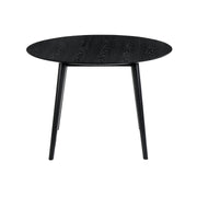 Arcadia and Renzo 42" Round Gray and Black Wood 5 Piece Dining Set - Furniture City (CA)l