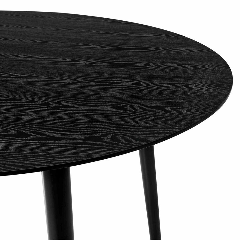 Arcadia and Renzo 42" Round Gray and Black Wood 5 Piece Dining Set - Furniture City (CA)l