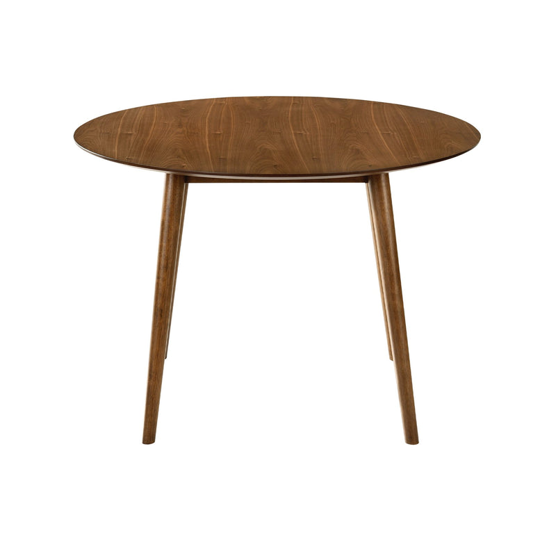 Arcadia and Renzo 42" Round Charcoal and Walnut Wood 5 Piece Dining Set - Furniture City (CA)l