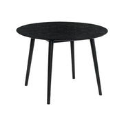 Arcadia and Talulah 42" Round Gray and Black Wood 5 Piece Dining Set - Furniture City (CA)l