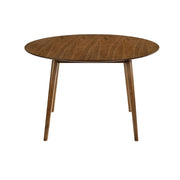 Arcadia and Talulah 48" Round Gray and Walnut Wood 5 Piece Dining Set - Furniture City (CA)l
