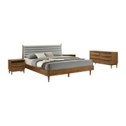 Artemio King 4 Piece Wood Bedroom Set in Walnut Finish - Furniture City (CA)l