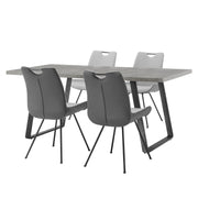 Coronado 5 Piece Pewter Rectangular Dining Set - Furniture City (CA)l