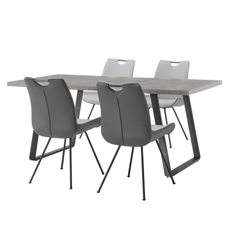 Coronado 5 Piece Pewter Rectangular Dining Set - Furniture City (CA)l
