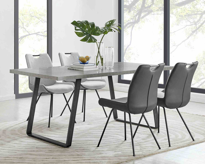 Coronado 5 Piece Pewter Rectangular Dining Set - Furniture City (CA)l