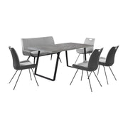 Coronado 6 Piece Pewter Rectangular Dining Set - Furniture City (CA)l
